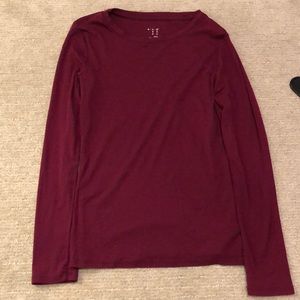 A new day long sleeve burgundy shirt